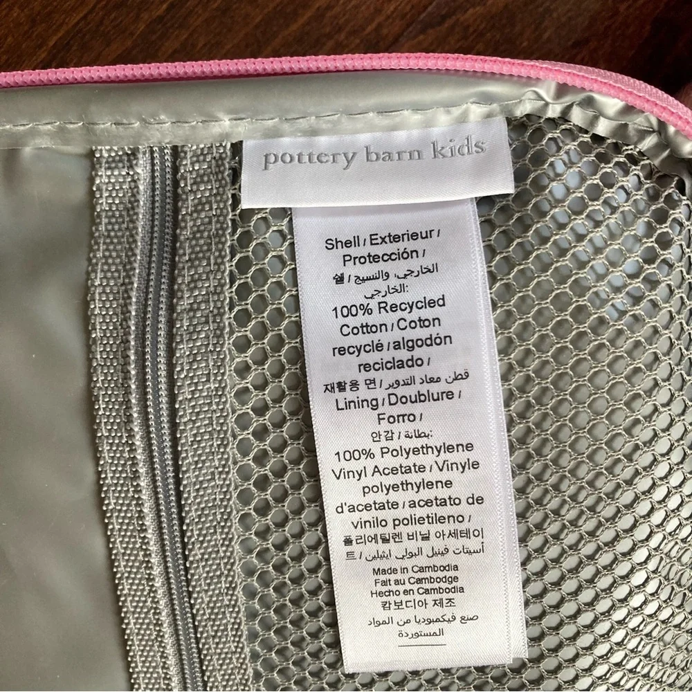 NEW Pottery barn Kids Mackenzie Pink Metallic Lunchbox monogrammed ZOE glittery